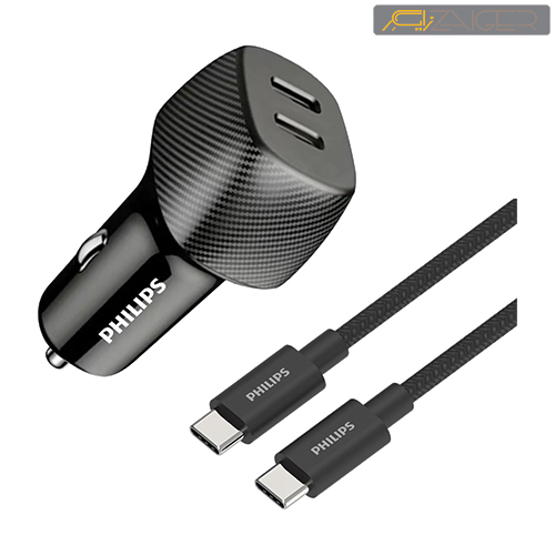 Philips Car charger 60w + Cable 1M DLP5522C